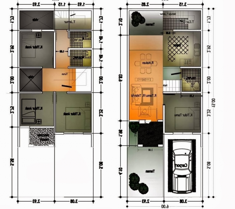 30 Inspirasi Desain Rumah 6x8 Meter Terbaik Desain id