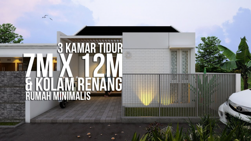 Desain Rumah 7x12 Modern
