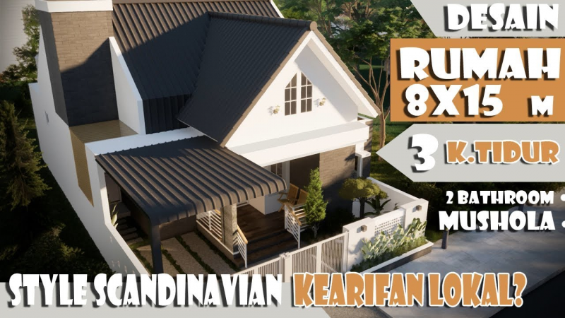 Contoh Gambar Desain Rumah 8x15