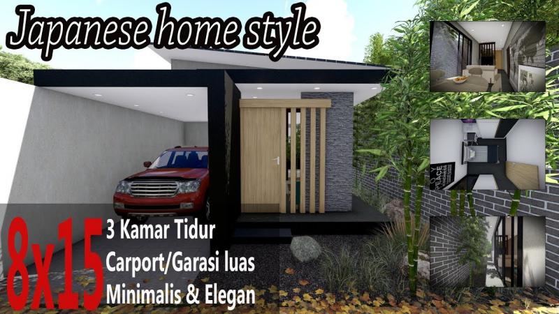 Desain Rumah 8x15 Contoh