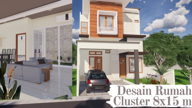 Desain Rumah 8x15 Terbaru
