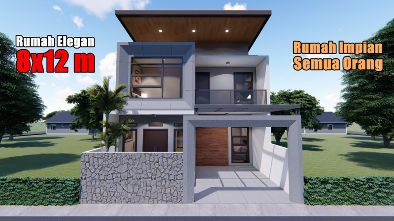 Contoh Gambar Desain Rumah 8x12
