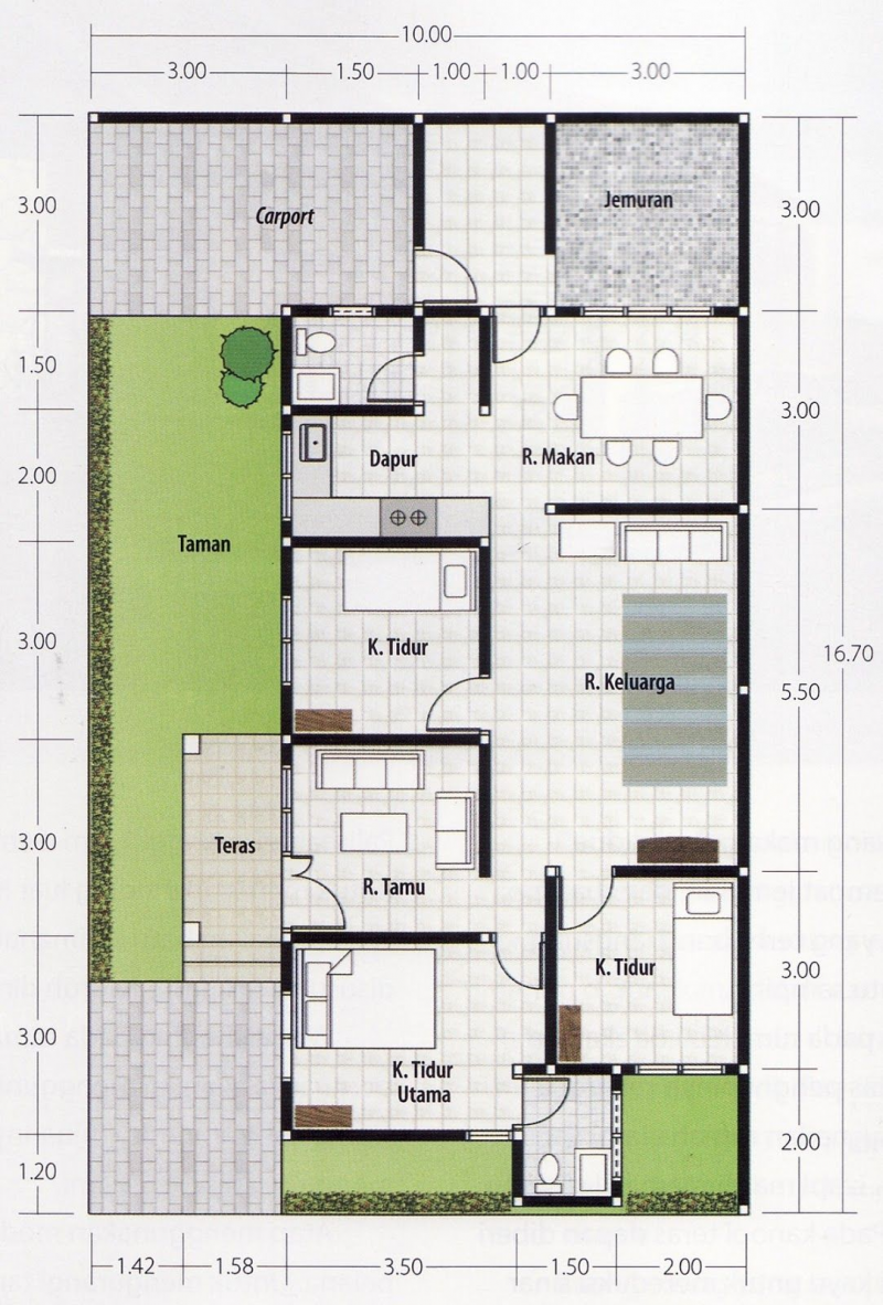 Desain Rumah 8x12 Gambar