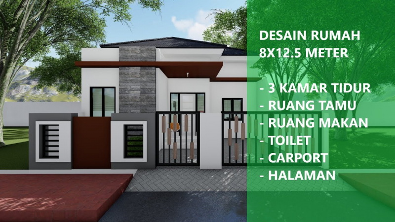 Sketsa Desain Rumah 8x12