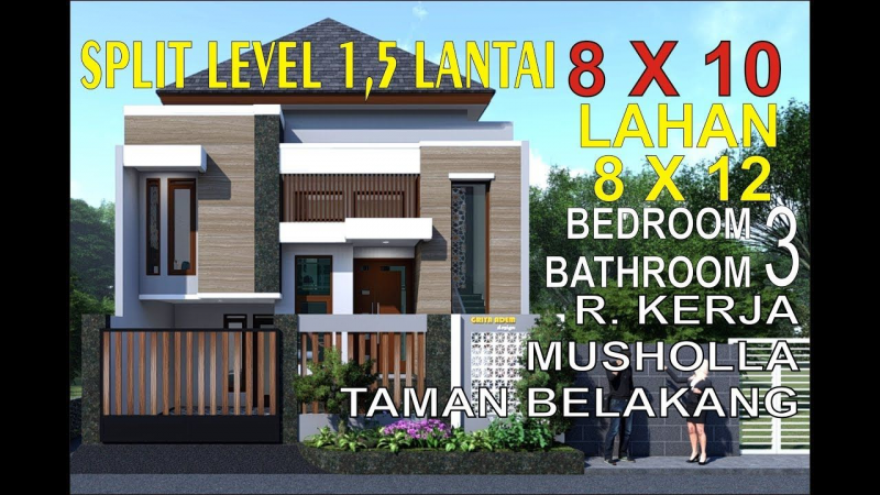 Desain Rumah 8x10 Modern Minimalis