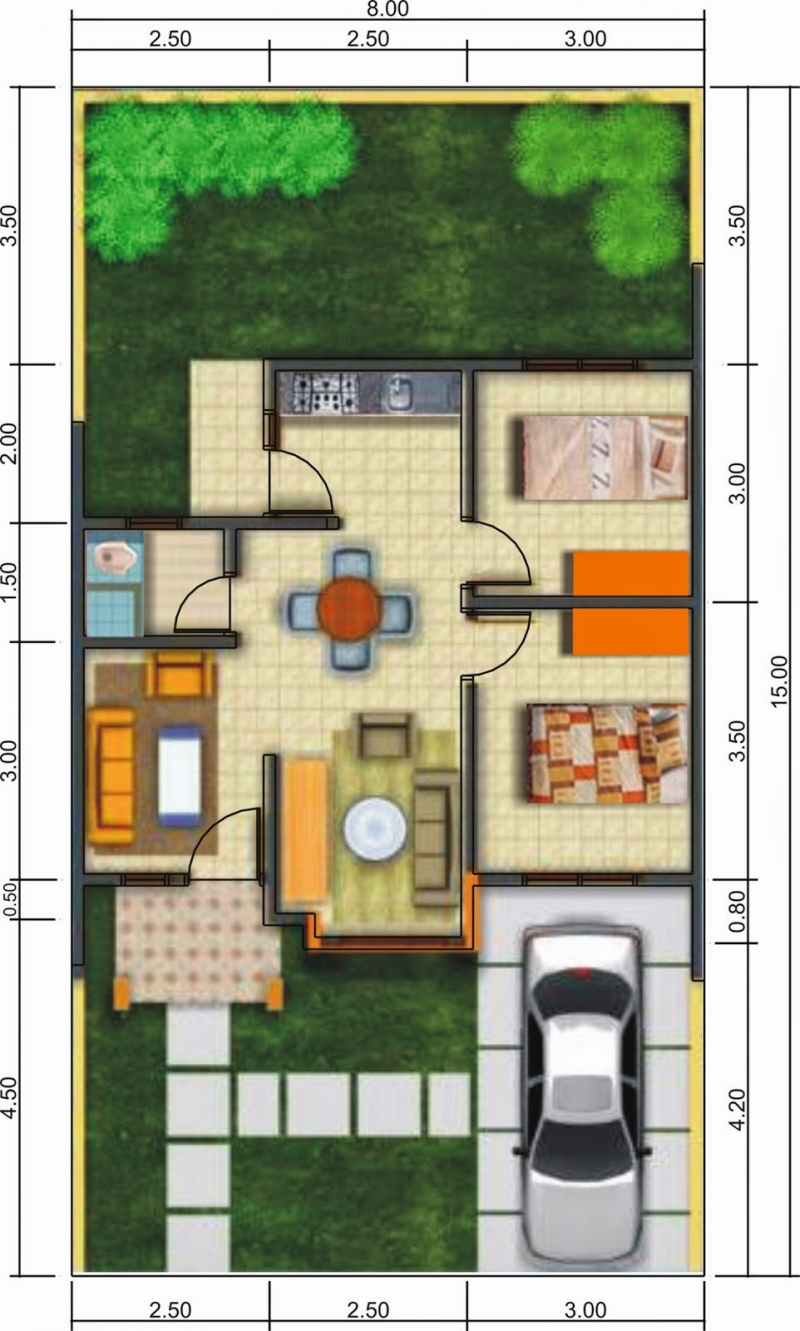 Desain Rumah 8x10 Terbaru