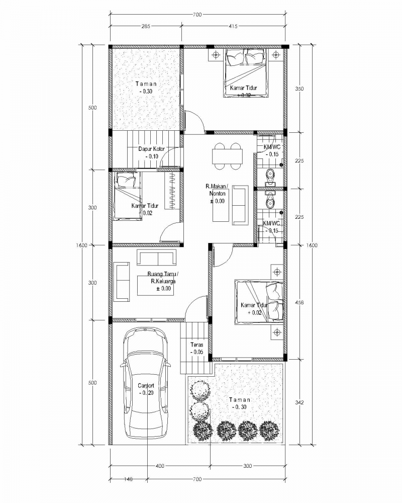 Contoh Desain Rumah 7x9