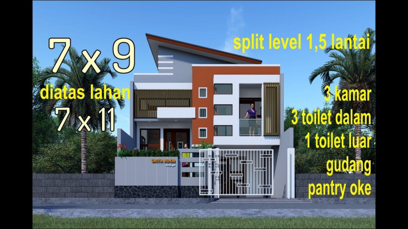Desain Rumah 7x9 Minimalis Modern