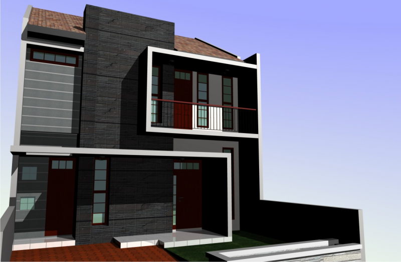 Contoh Rumah Minimalis 2 Lantai Tanpa Atap Genteng