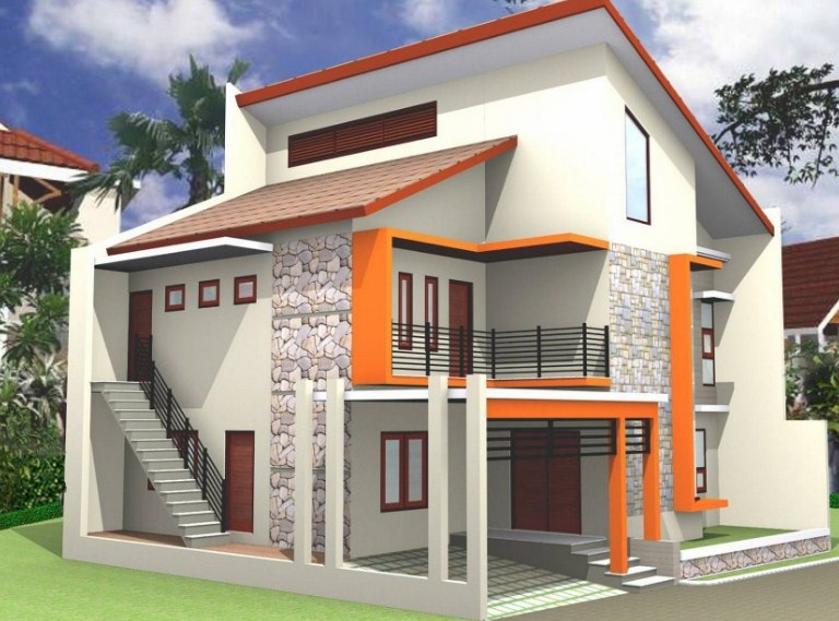 Arsitek Desain Rumah Atap Miring Kedepan