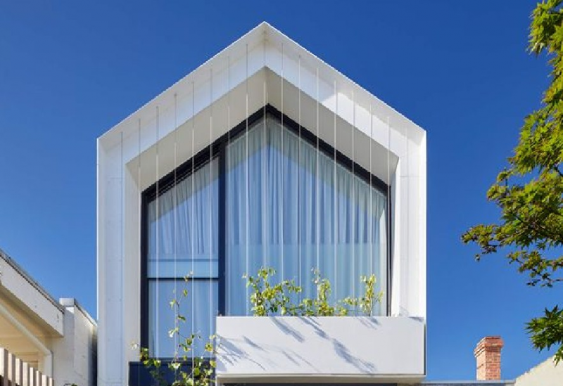 Desain Rumah Atap Miring Kedepan Sederhana