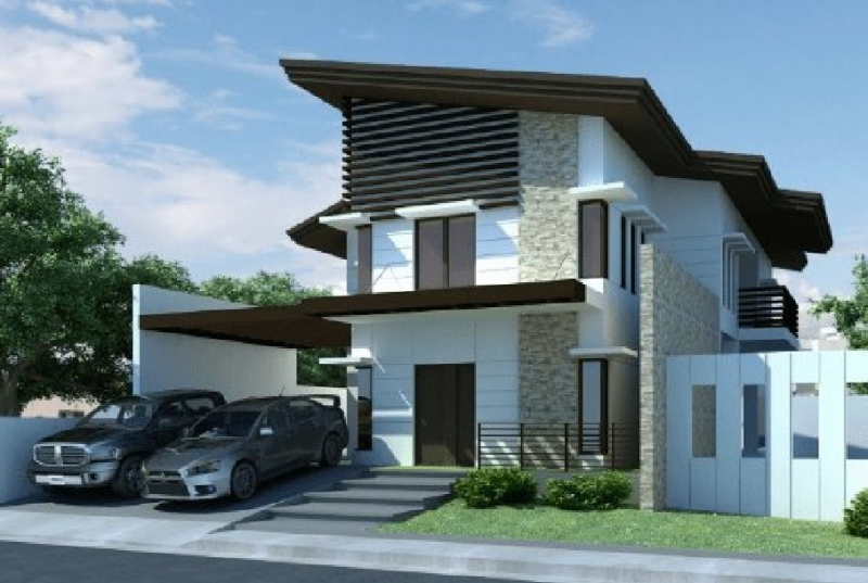 Gambaran Desain Rumah Atap Miring Kedepan