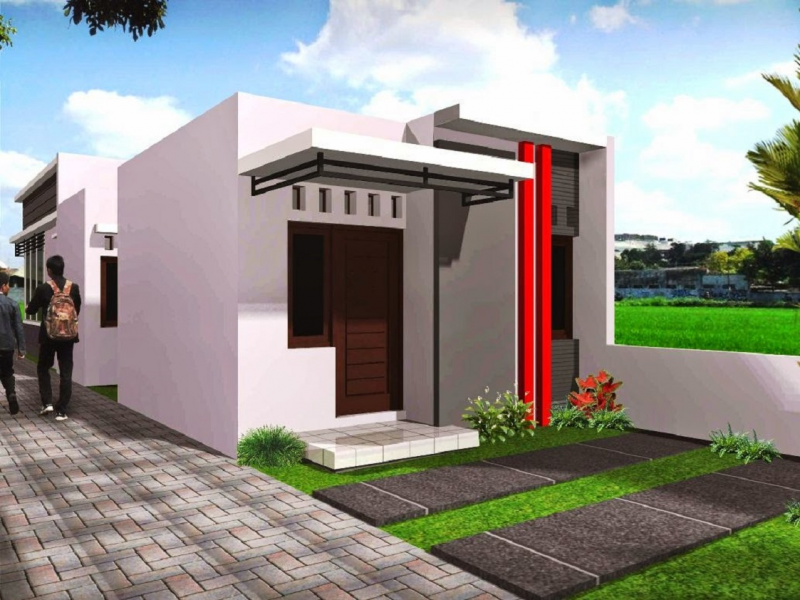 Desain Rumah Atap Datar Mungil