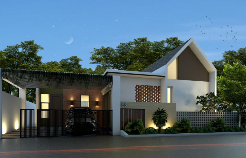 Desain Rumah Atap Datar Sederhana
