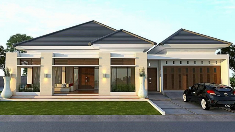 Contoh Gambar Desain Rumah dan Toko 1 Lantai