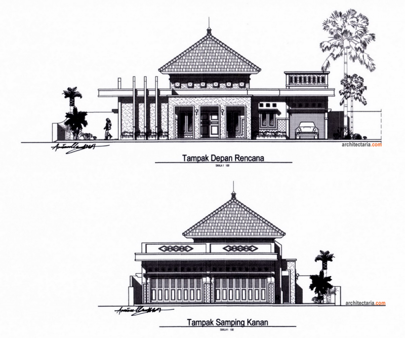 Gambar Desain Rumah dan Toko 1 Lantai