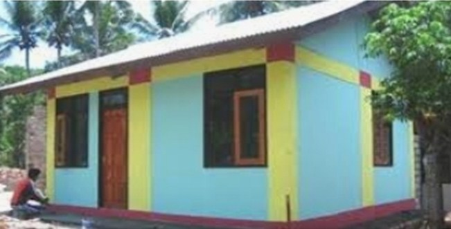 Desain Rumah semipermanen biaya 20 juta