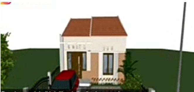 Desain rumah 6 x 8 m dengan biaya minim