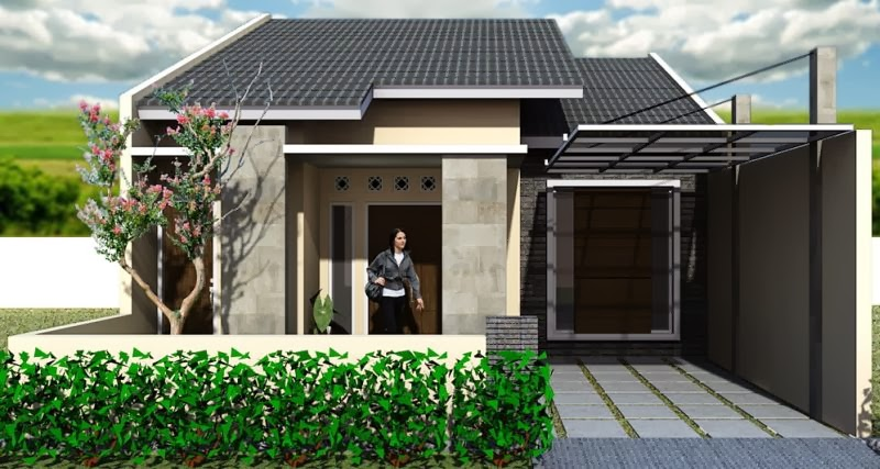 Rumah dengan atap tumpang tindih modifikasi