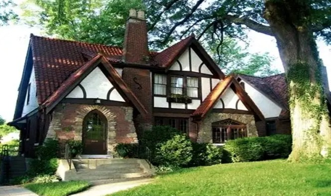 Desain rumah Eropa sederhana yang teduh