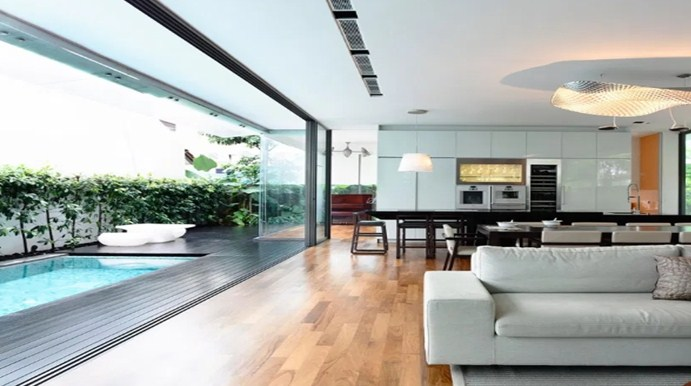 Desain rumah konsep terbuka dengan sentuhan berkelas