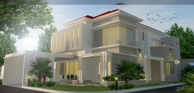 Desain rumah hook minimalis modern