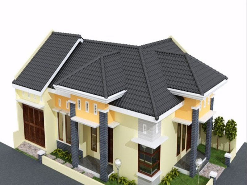 Perumahan di Model Atap Rumah Sederhana