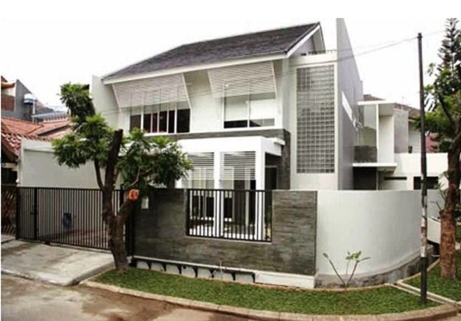 Desain rumah hook dengan pagar keliling