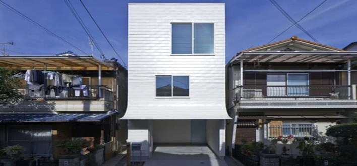 Desain Rumah Jepang Gandare house, rumah mungil dengan desain yang mencolok