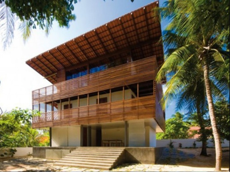 Desain Rumah Kayu 2 Lantai Contoh