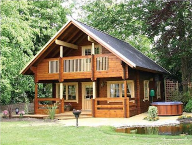 Desain Rumah Kayu 2 Lantai