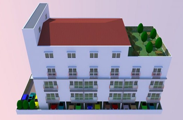 Desain Rumah Kost Parkiran Bawah Tanah