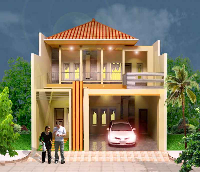 Desain Rumah Klasik Modern Gambar