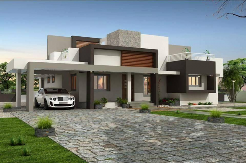 Sketsa Desain Rumah Klasik Modern 1 Lantai