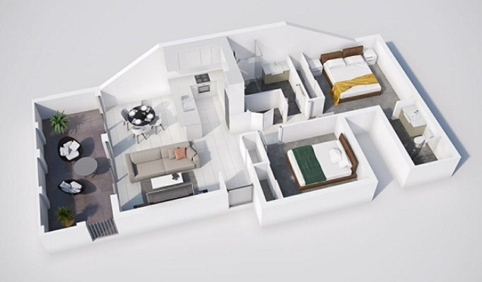 Desain Rumah Kecil Clean Interior