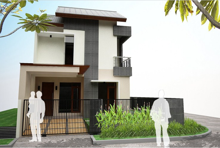 Desain rumah kecil minimalis 2 Lantai