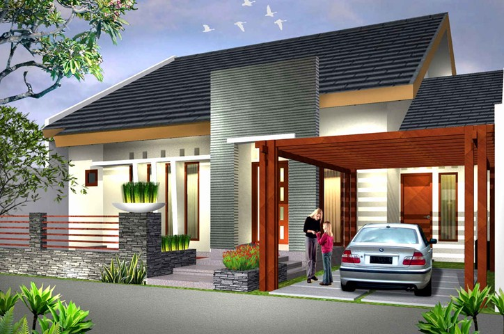 Desain rumah kecil minimalis melebar