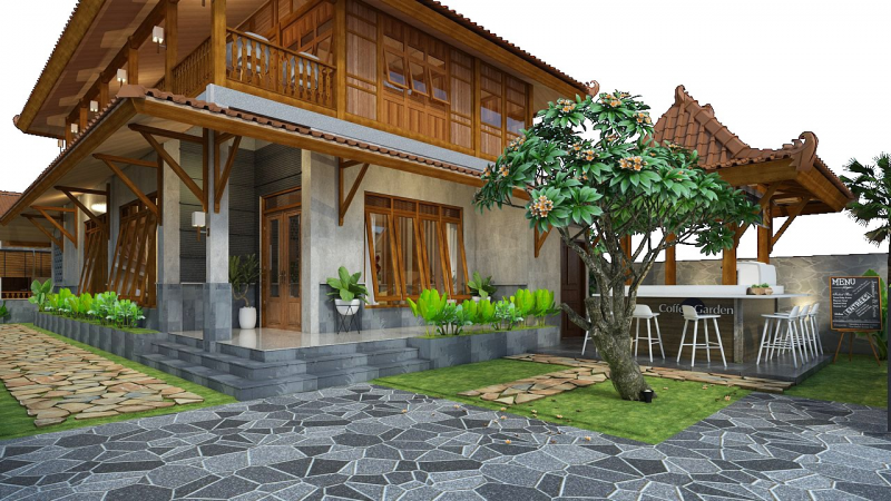 Desain Rumah Kayu Mungil Foto
