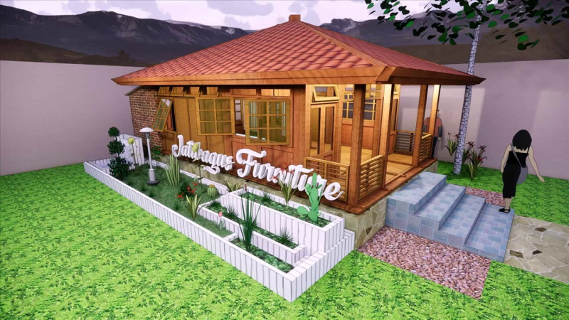 Desain Rumah Kayu Mungil Terbaik