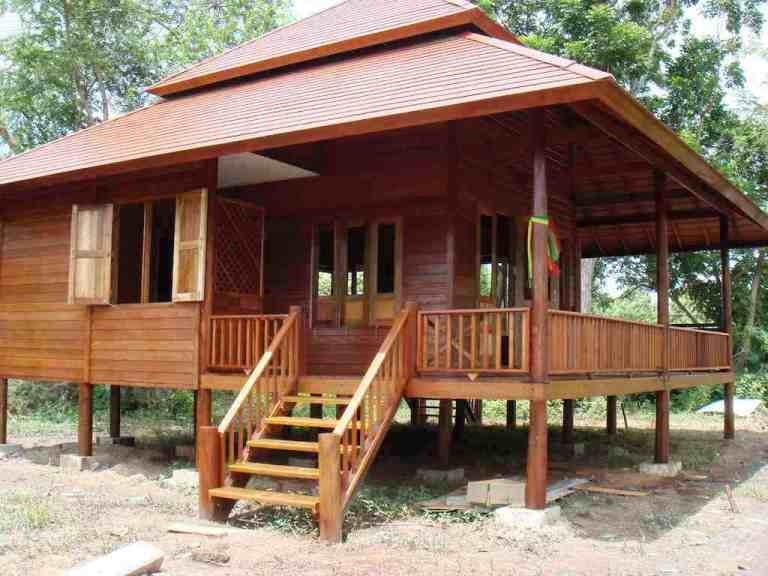Ide Desain Rumah Kayu Mungil