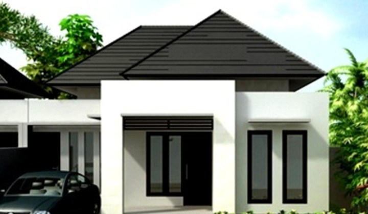 Desain Rumah Limasan Hitam Putih