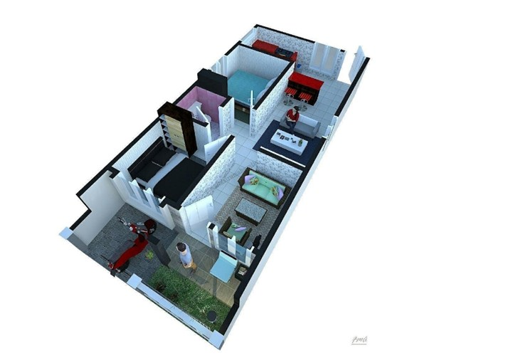Desain Rumah Memanjang Ke Belakang