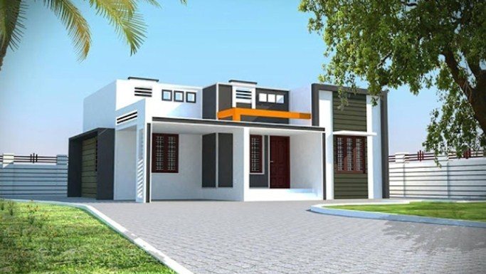 Contoh Desain Rumah Mewah 1 Lantai