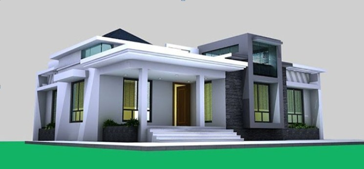 Desain Rumah Mewah 1 Lantai Gambar