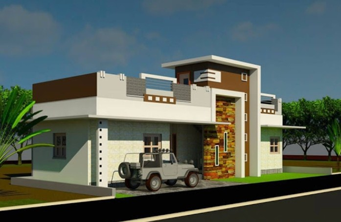 Desain Rumah Mewah 1 Lantai Terkini
