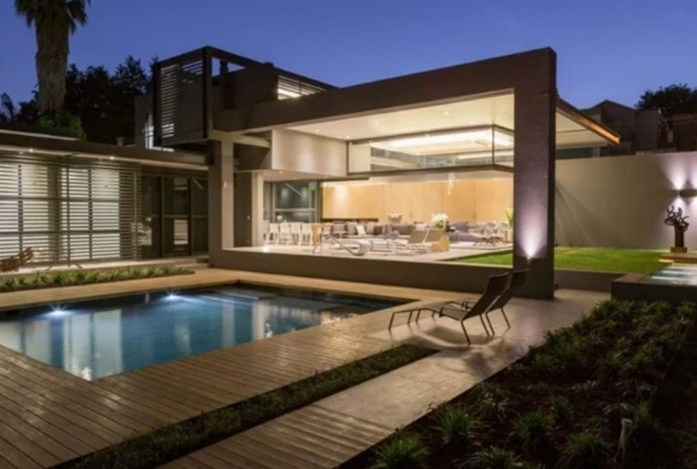 Desain Rumah Mewah Atap Datar