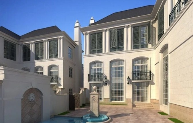 Desain Rumah Mewah Detail Garis Horizontal