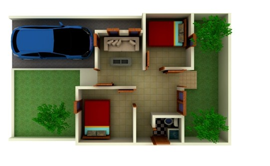 Desain leter L 2 Kamar Terupdate