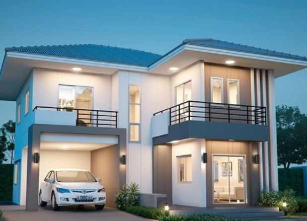 Desain Rumah 2 Lantai Minimalis Dengan Eksterior Rumah Cantik