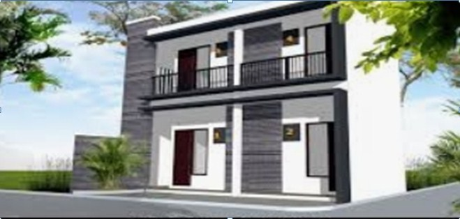 Desain Rumah Kost 2 Lantai Dengan 4 Kamar